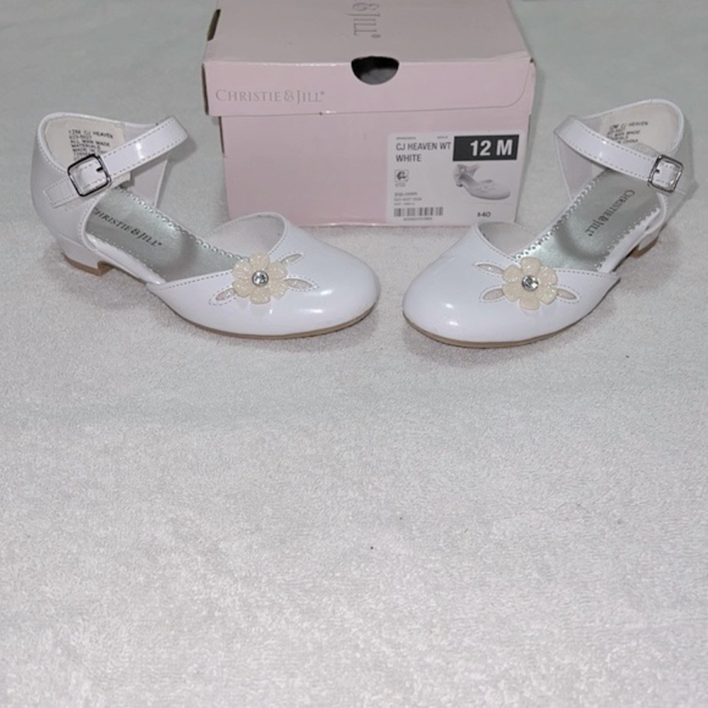 Christie & Jill Dress White Shoes Toddler 12